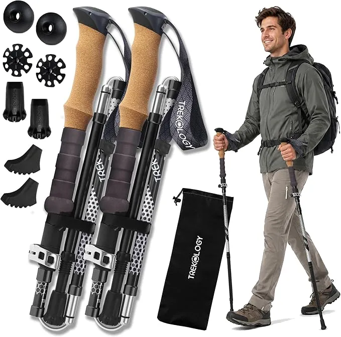 TREKOLOGY Trek-Z Collapsible Hiking Poles (2pc/Set) (US)