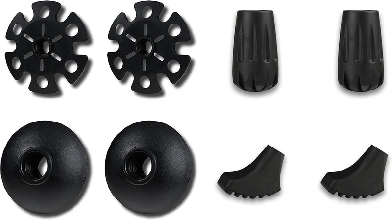 TREKOLOGY Trekking Pole Tips & Baskets Set (8-Piece Replacement Kit)(US)
