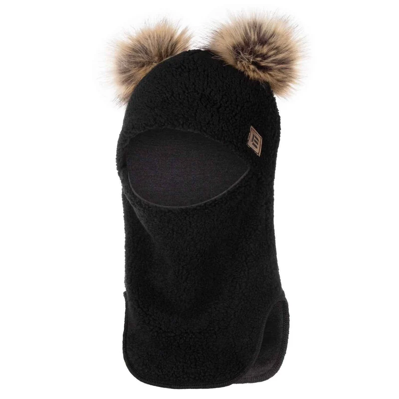 Bleiben Sie diesen Winter warm mit unserer schwarzen Merinowoll-Sturmhaube.