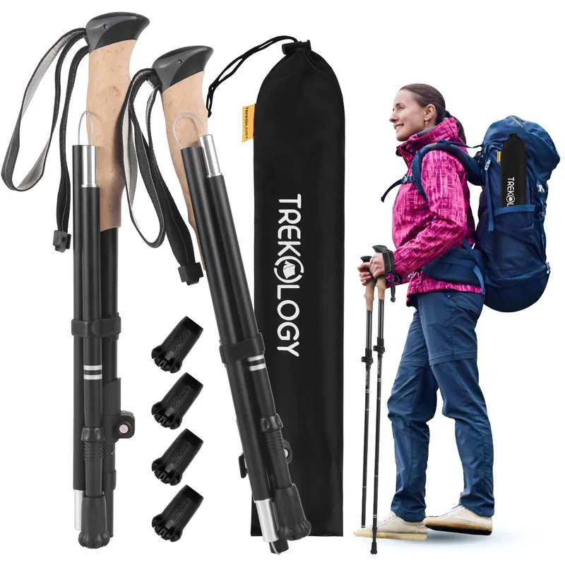 TREKOLOGY TREKZ XE Lightweight Collapsible Trekking Poles (CA)