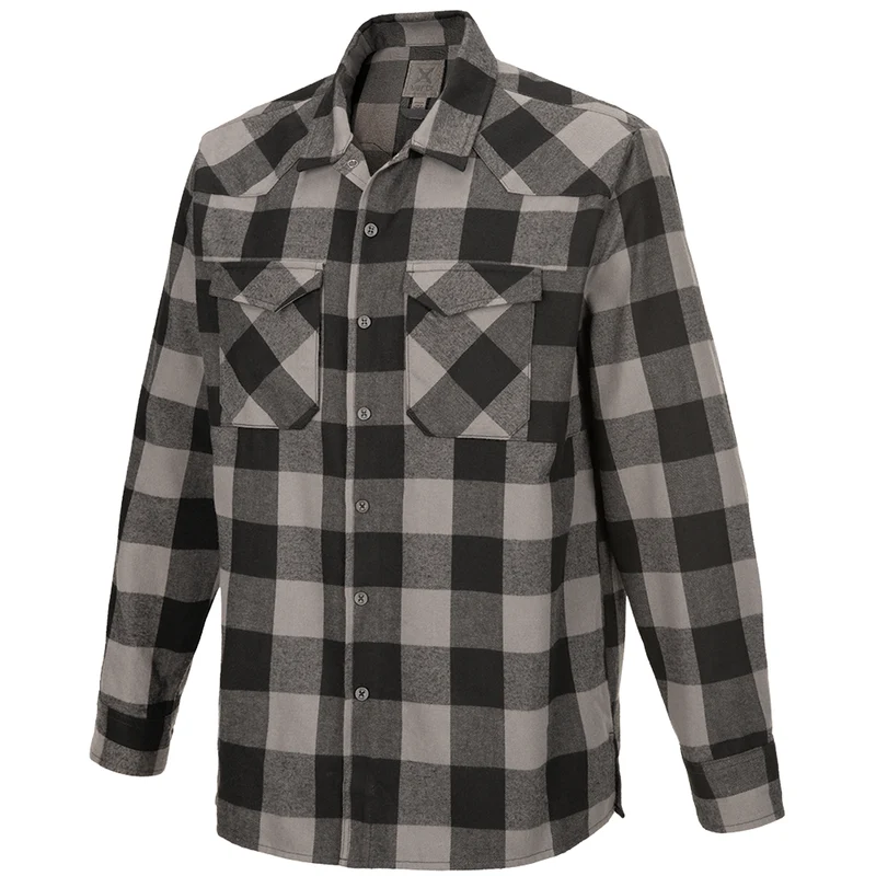 Vertx Canyon Valley Flannel Shirt marshland grey plaid