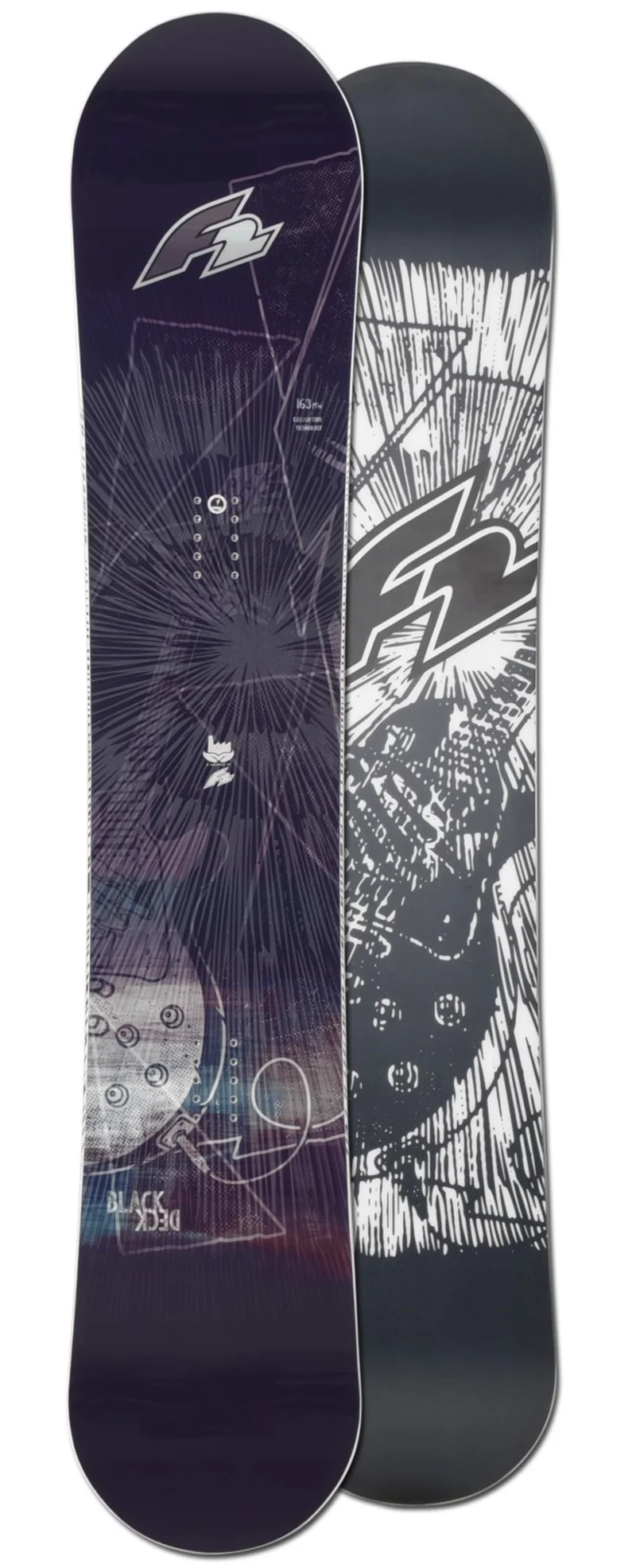 F2 BLACK DECK EXTRA WIDE Freeride Snowboard Gr. 159W - 163MW - 168W cm