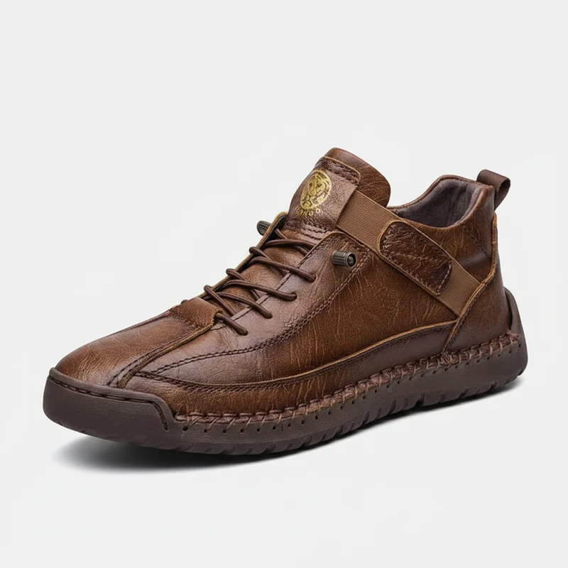 CLOHOO Handgefertigte Herren-High-Top-Freizeitstiefel – Atmungsaktive Outdoor-Stiefeletten mit erweiterten Größenoptionen