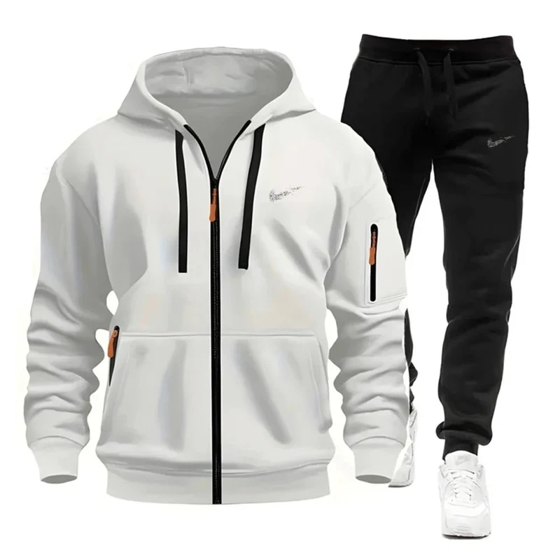 Sportbekleidungsset für Herren: Hoodie und Jogginghose für den Herbst, Unisex-Trainingsanzug