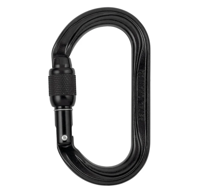 Petzl OXAN SCREW-LOCK Stahl Karabiner black