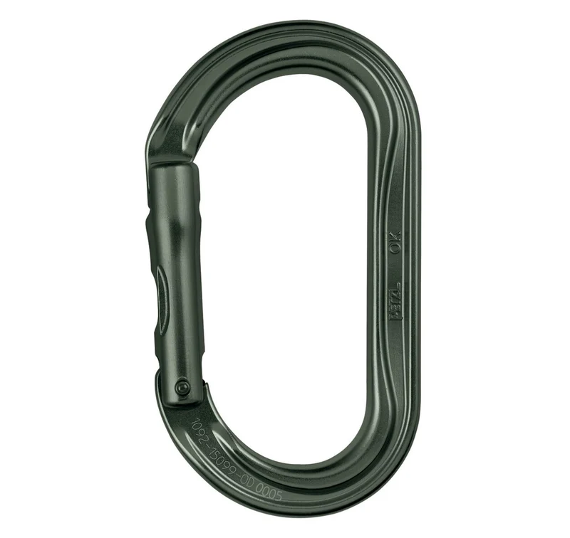 Petzl OK Ovalkarabiner grau-grün