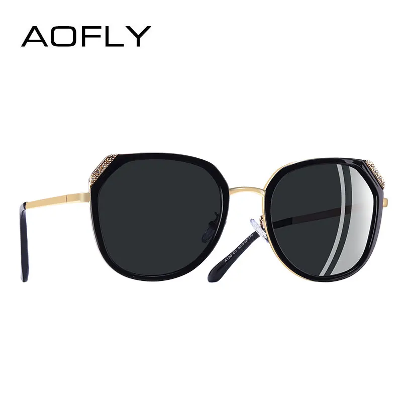 AOFLY Metallrahmen Cat Eye Sonnenbrille - Damen