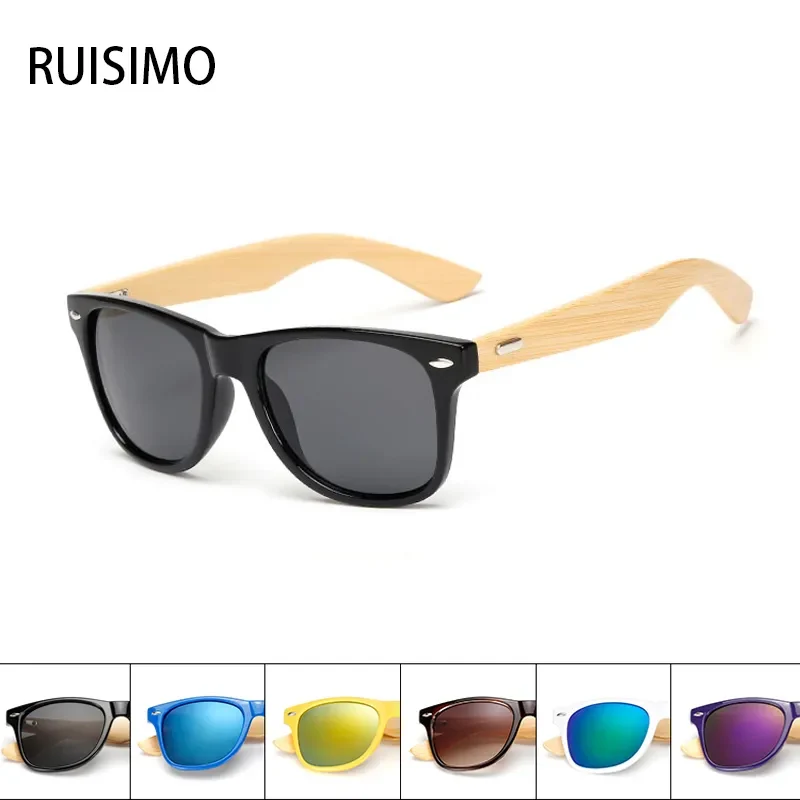 RUISIMO Sonnenbrille mit Bambusbügeln