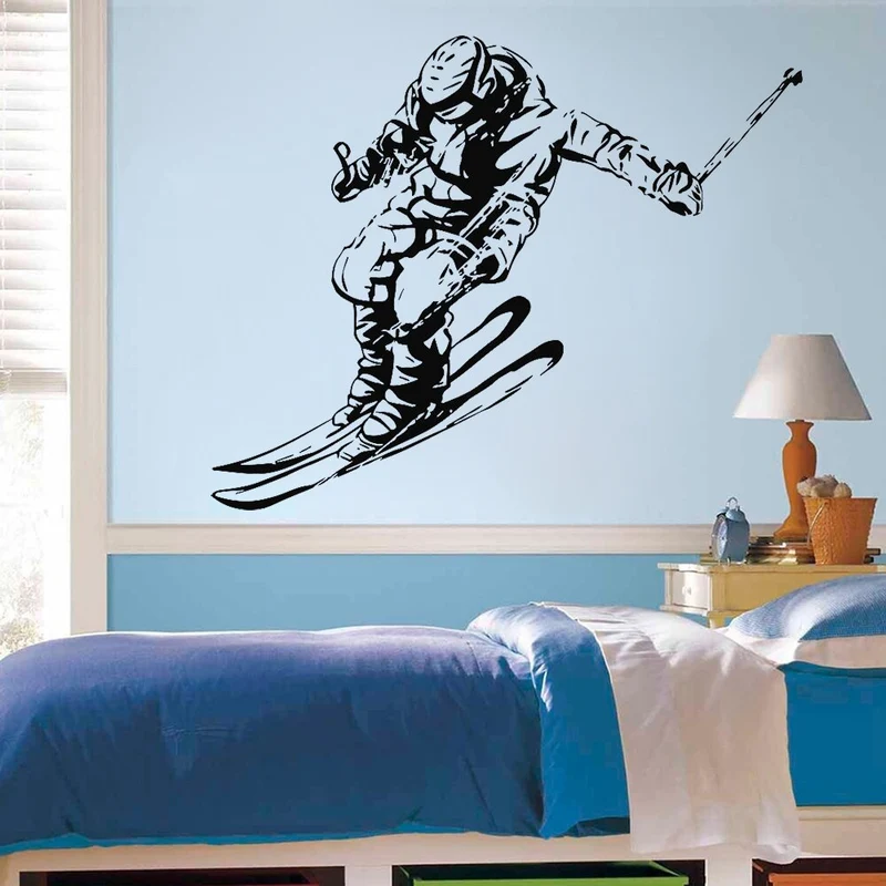 Wintersport Ski Wandbild