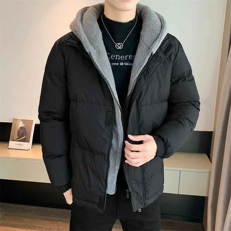 Schwarzer Herren-Parka mit Kapuze – Hochwertige Winterjacke für optimale Wärme