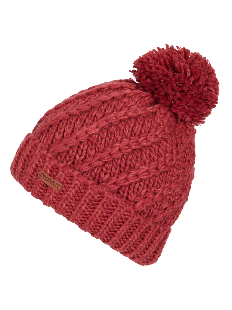 PROTEST PRTPAISLEY Beanie mit Jacquardmuster & Bommel