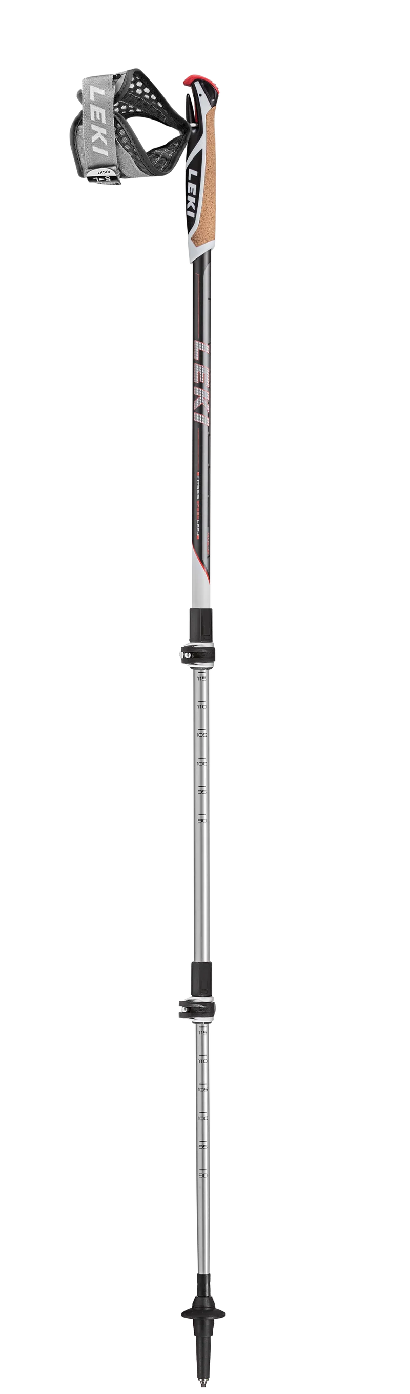 Leki TRAVELLER ALU Nordic Walking anthrazit-weiß-rot (90-130 cm) Unisex