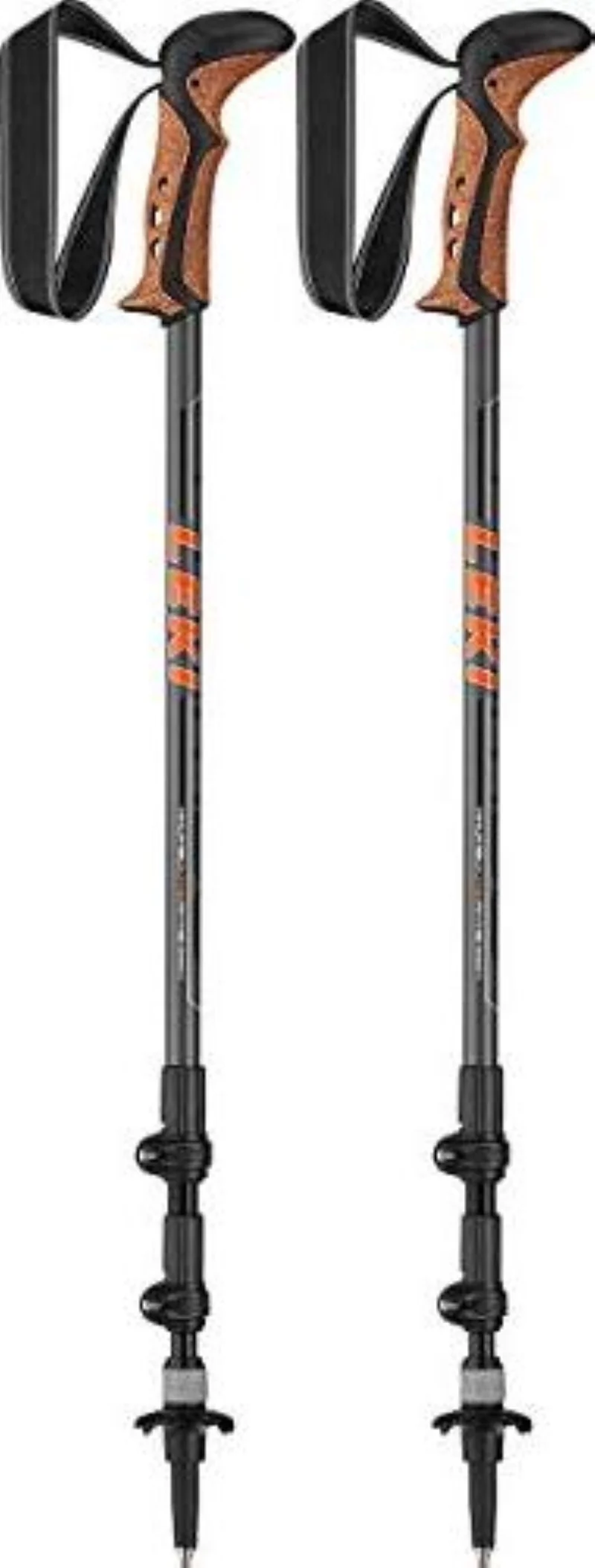 LEKI Stöcke KhumbuLiteAS Trekking 100-135cm anthrazit-orange-weiß Wanderstöcke Outdoor j21