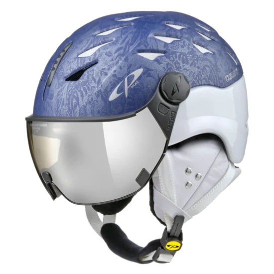 CP CUMA CUBIC Ski-Snowboardhelm violet blue cubic soft touch / white shiny Damen