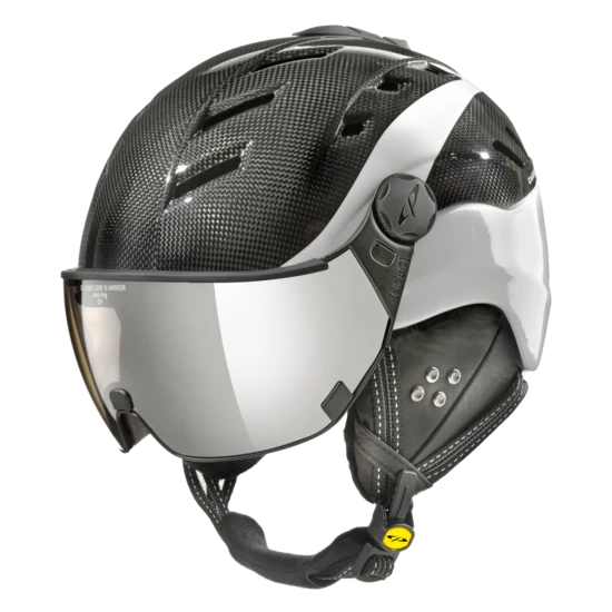 CP CAMURAI CARBON Ski-Snowboardhelm white shiny / carbon shiny Unisex