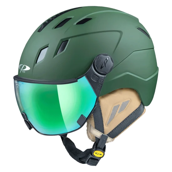 CP CORAO + Ski-Snowboardhelm green beige Unisex