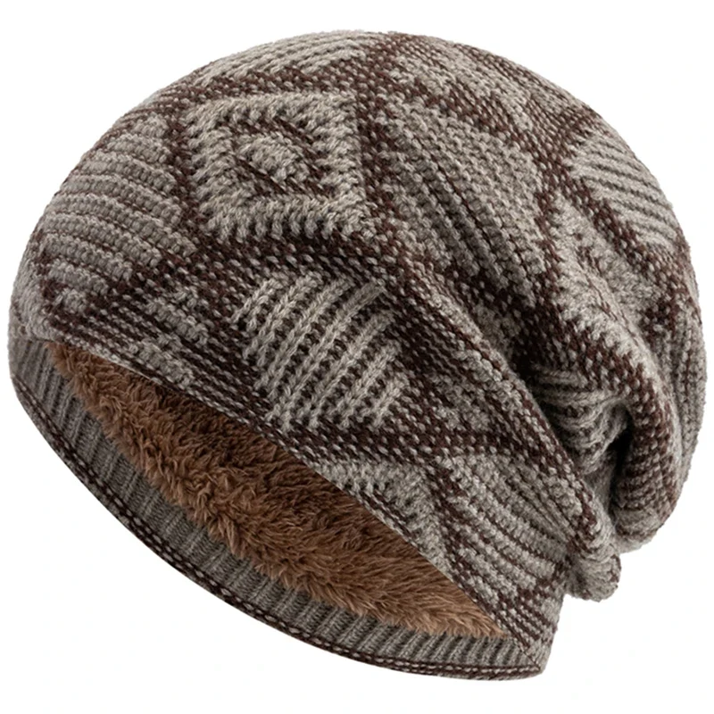 Warme Strickmuster-Ski-Mütze