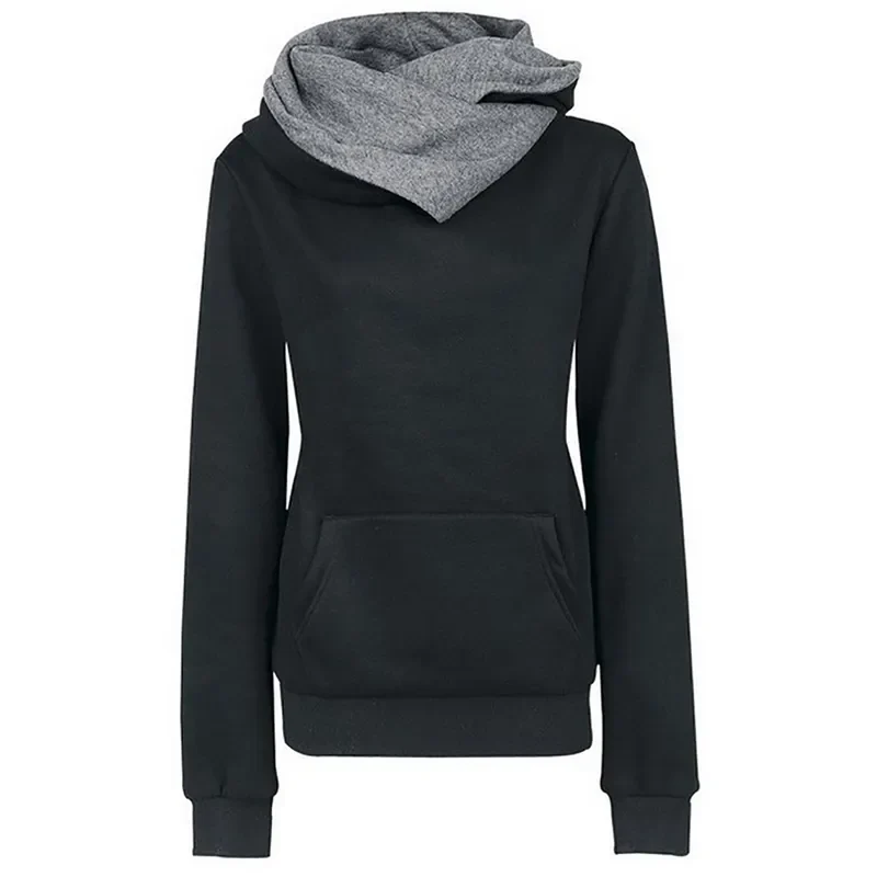 Kapuzenpullover mit Umlegekragen – Damen