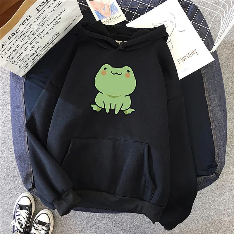 POLFO Kapuzenpullover mit Frosch-Print - Damen