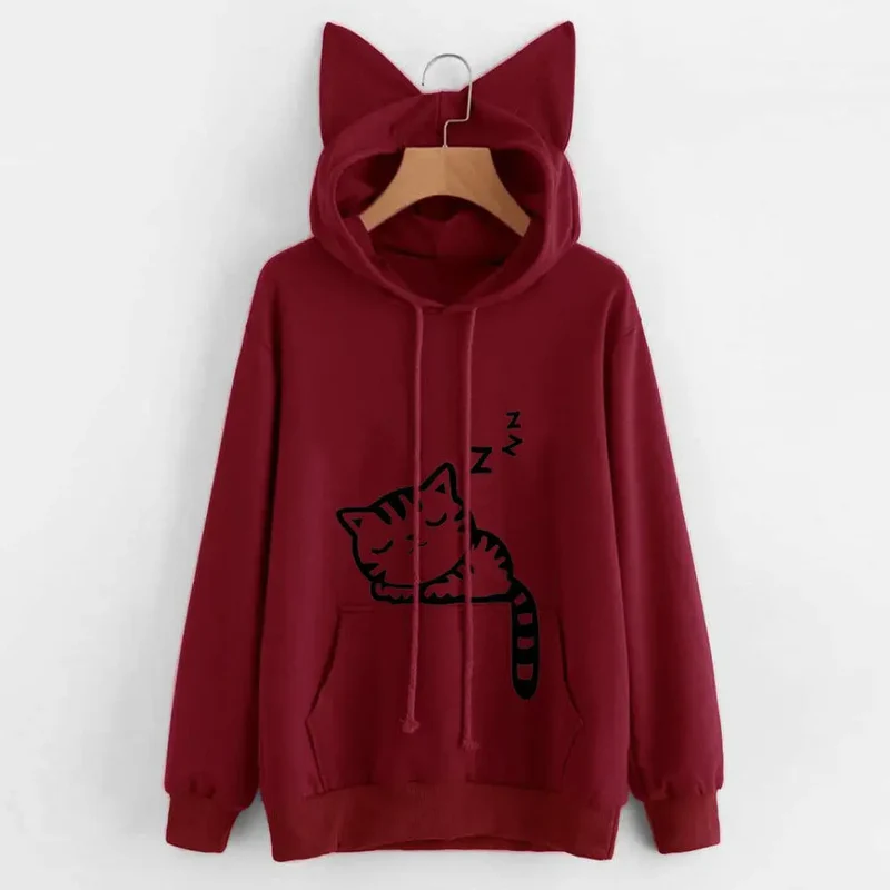 MALKEBE Frauen elegante temperament einfarbig lose fleece sweatshirt