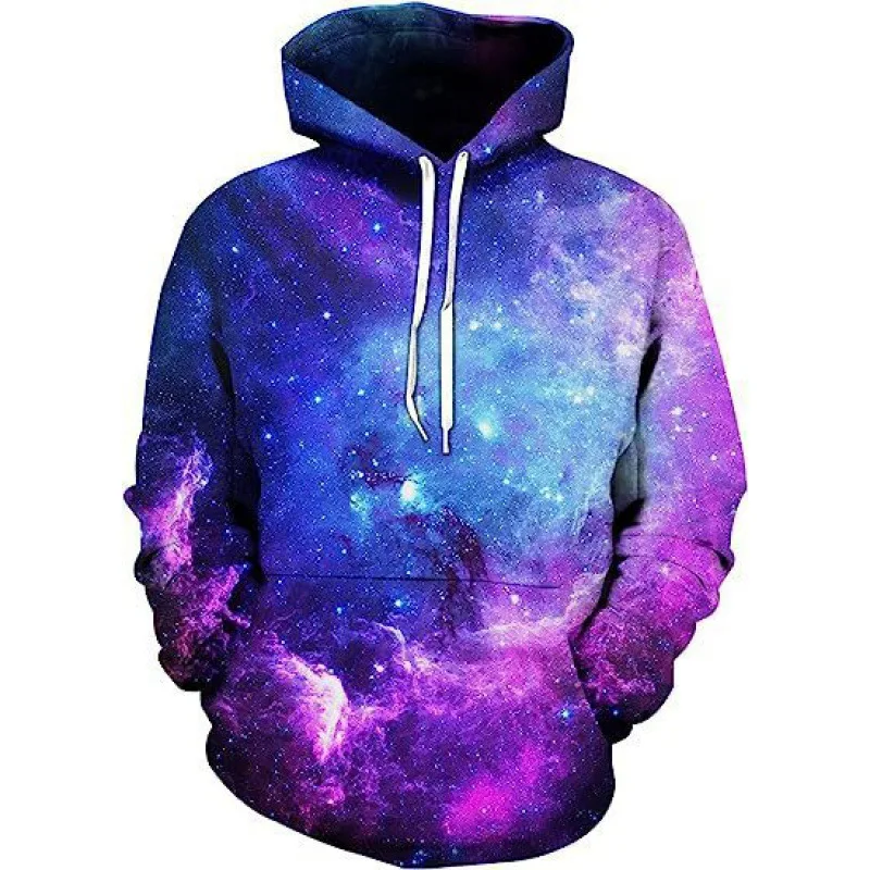 ANHUS Weltraum-Galaxie-Kapuzenpullover