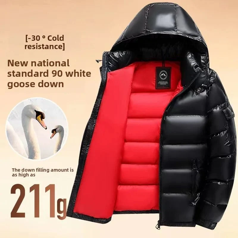 Winterjacke mit Gänsedaunen für Damen und Herren – Dick gefütterter, warmer Mantel mit 90 % Gänsedaunenanteil und hochwertigem Material