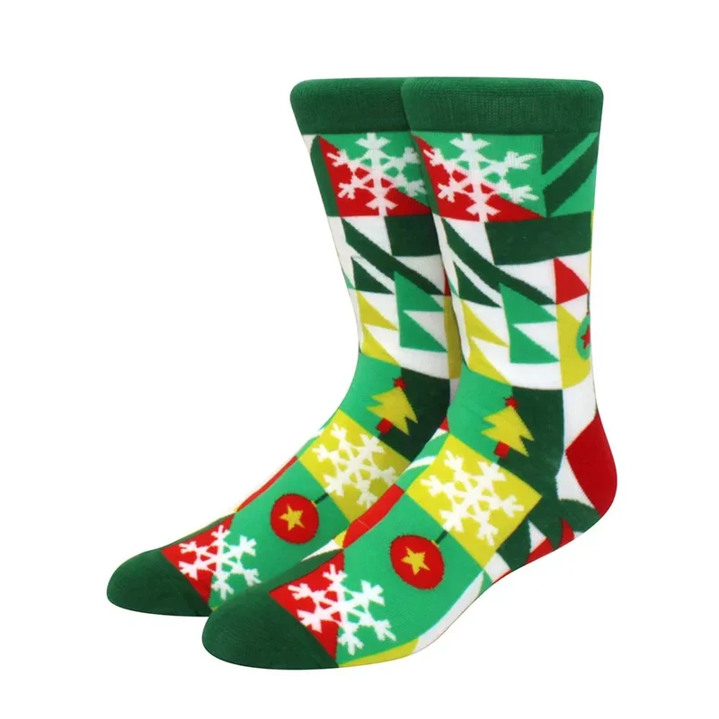 Neue modische Weihnachtssocken, modische Weihnachtsbaumsocken, Geschenke für Männer und Frauen, EU 38–44
