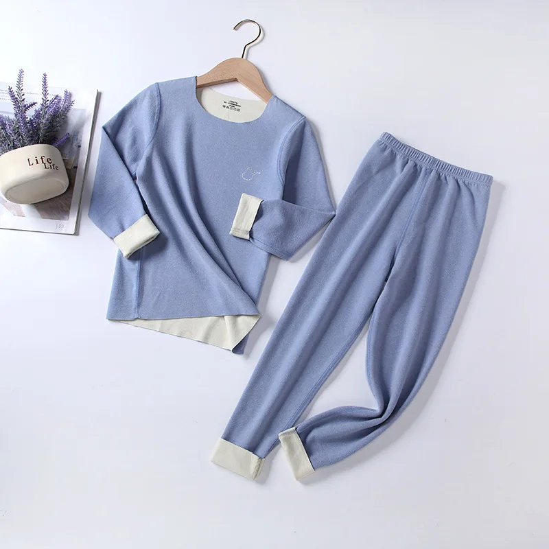 Kinder Thermo-Unterwäsche-Set Herbst Winter Dicke Jungen und Mädchen Spurlose Neue Baby Herbst Kleidung Warme Weiche Schlaf Tragen 2-14Y