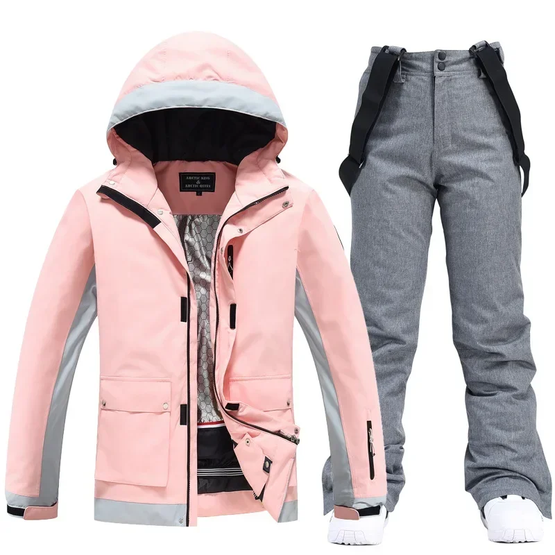 DFHGOI Bunte Snowboard-/Skijacke für Damen