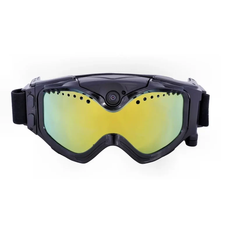 CCTHOOK 1080P HD Ski-Sonnenbrillen-Kamera und bunte doppelte Antibeschlaglinse für Ski mit kostenloser APP-Livebild-Videoüberwachung