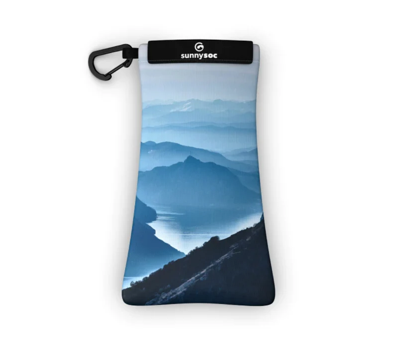 Sunnysoc Mountains Schutzhülle für Brillen, Handys, Smartphones Tasche Beute Case Handybeutel mit Karabinerhaken Brillenetui Schnappverschluss j23