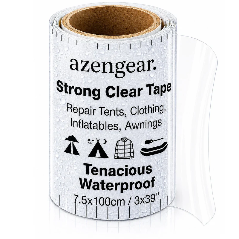 Clear Tenacious Waterproof Tape for Tents, Jackets, Inflatables, PVC