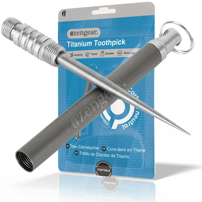Titanium Toothpick EDC and Keyring - Portable, Reusable for Travel