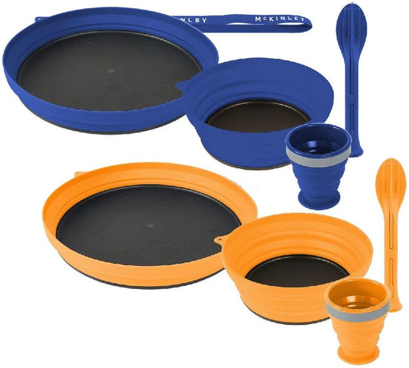 MCKINLEY Silikon Geschirr Set Eating 2 Personen 8-teilig