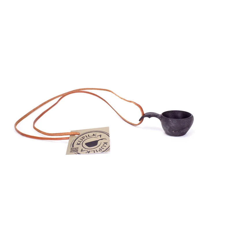Kupilka 1 Mini Cup mit Lederkordel kelo black