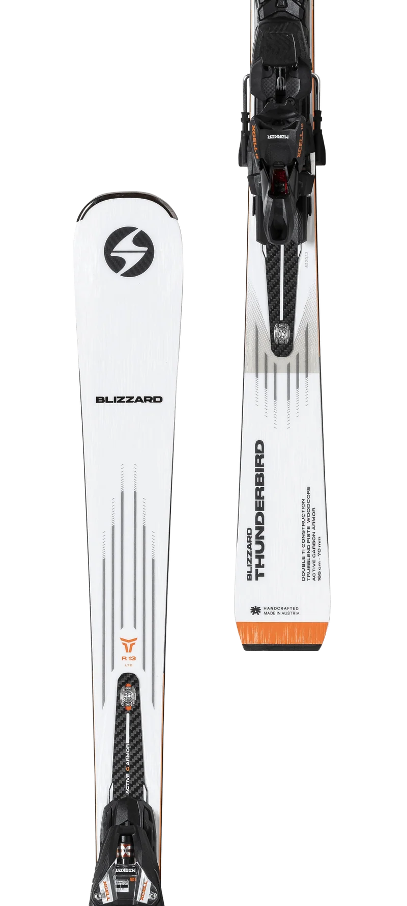 Blizzard THUNDERBIRD R13 LTD 165cm + Marker XCELL 12 - Herren Pisten Ski Weiß