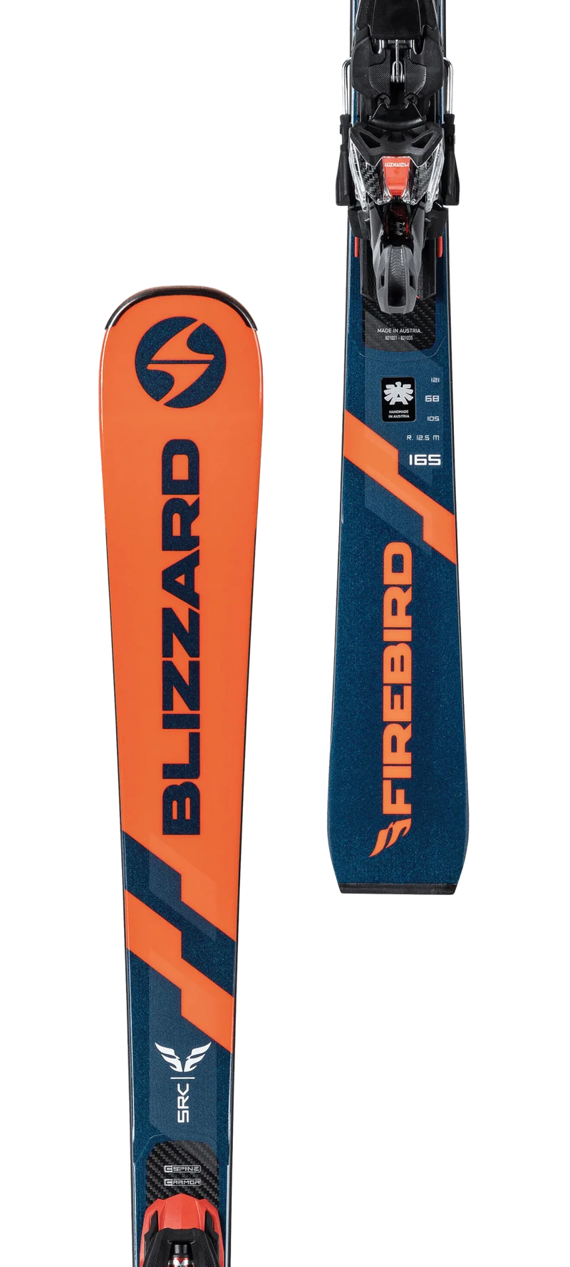 Blizzard FIREBIRD SRC 165cm + Marker XCELL 14 Herren Rennski Blau Orange