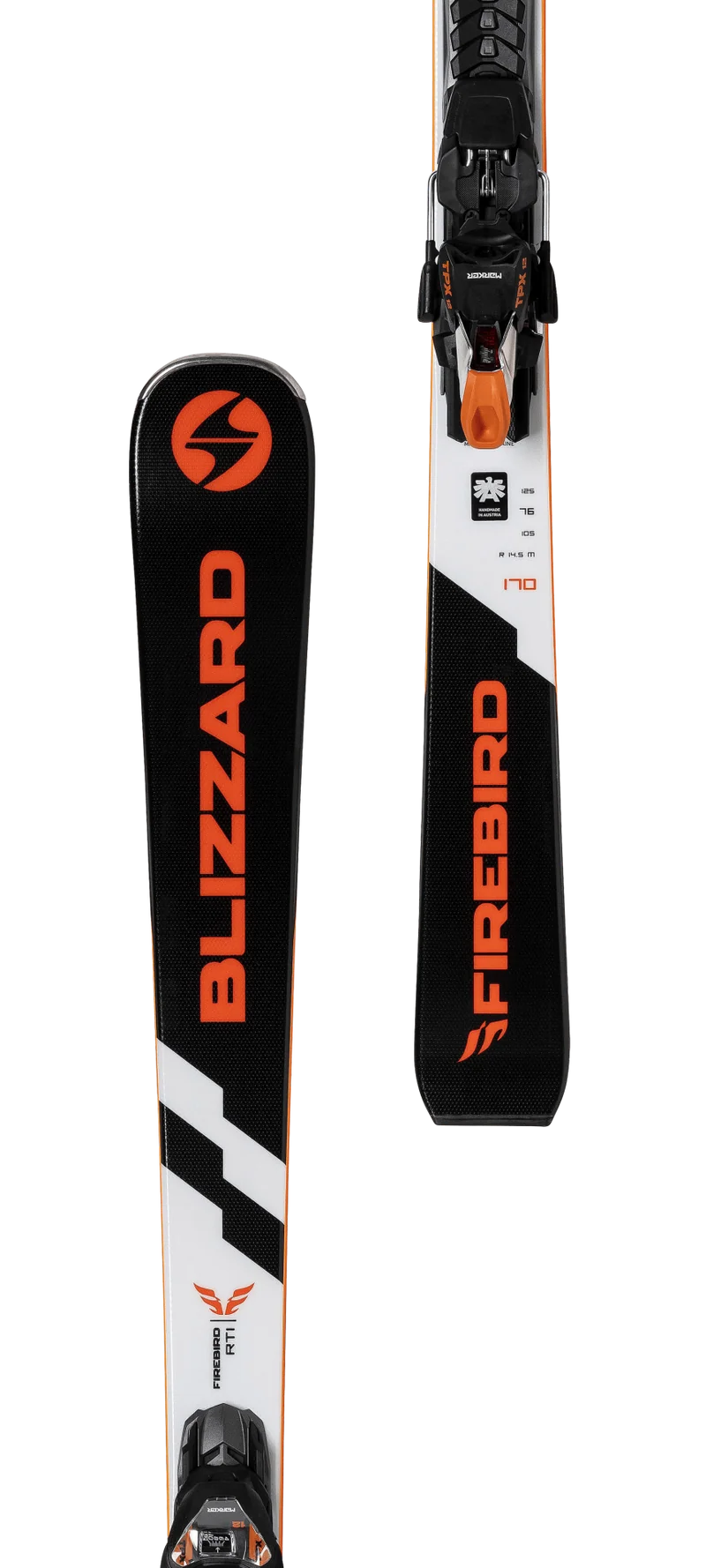Blizzard FIREBIRD R TI 170cm + Marker XCELL 12 - Herren Rennski Weiß Schwarz