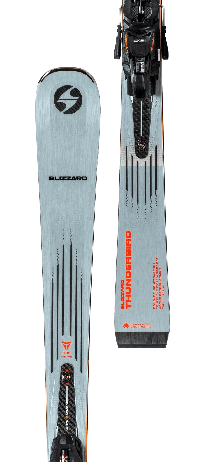 Blizzard THUNDERBIRD R15 WB LTD 174cm + Marker XCELL 12 - Herren Pisten Ski Grau