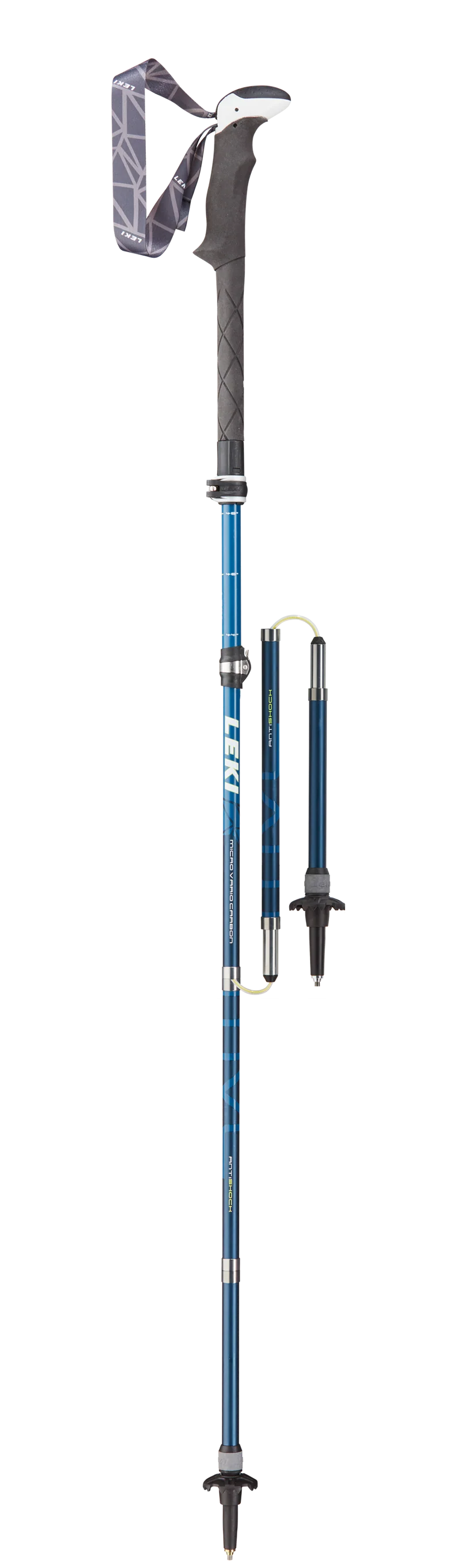 Leki MIC VARIO CARBON ANTISHOCK Wanderstöcke blau-weiß