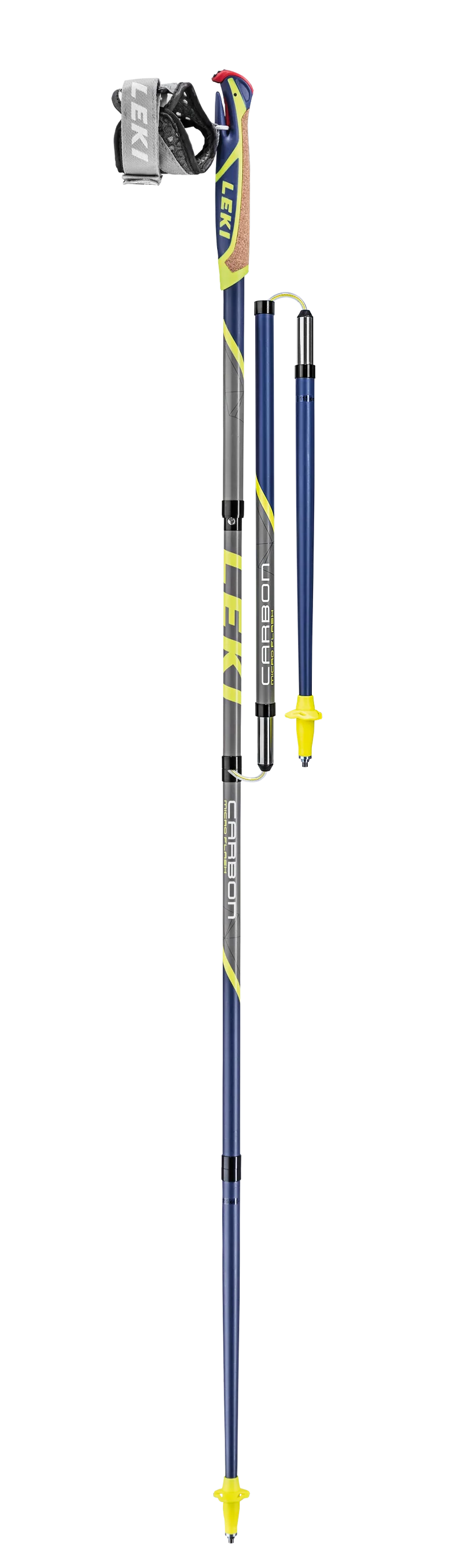 Leki MICRO FLASH CARBON Wanderstöcke violett-gau-gelb