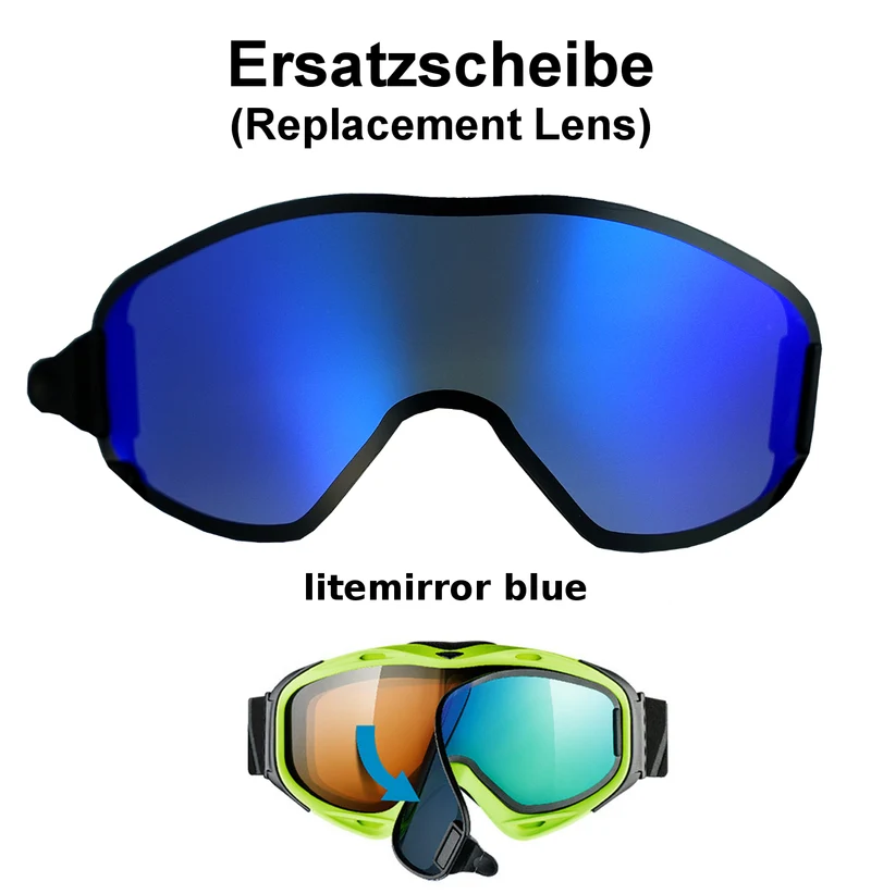 uvex G.GL 300 & UVISION Ersatzscheibe Blau für Skibrille Googles