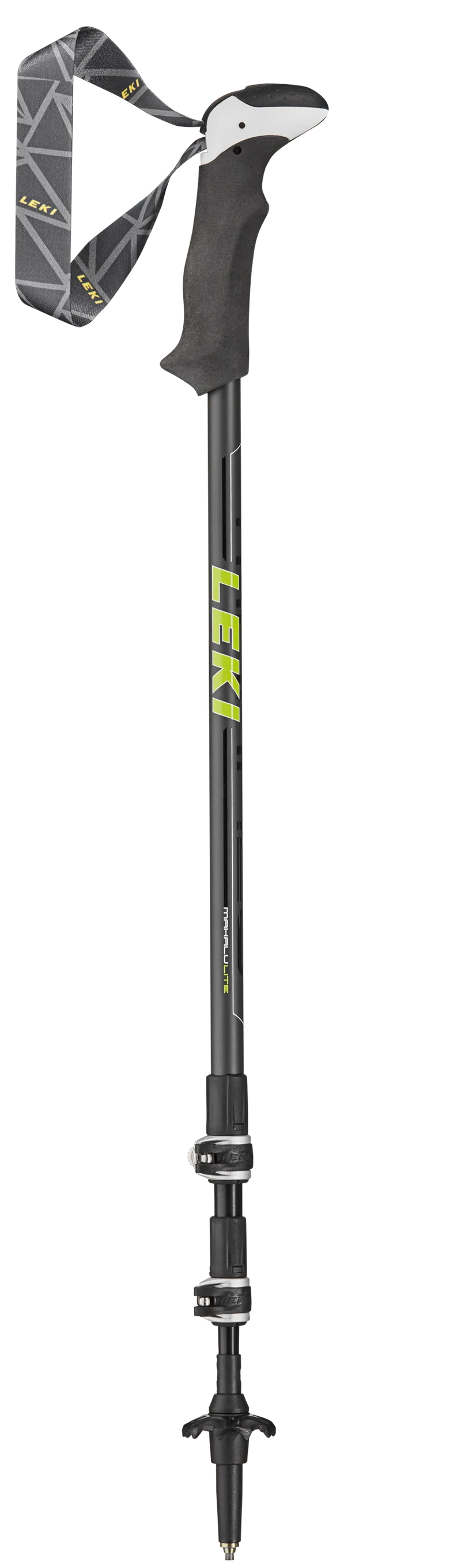 LEKI Stöcke MakaluLite Trekking 100-135cm anthrazit-lime-weiß Wanderstöcke