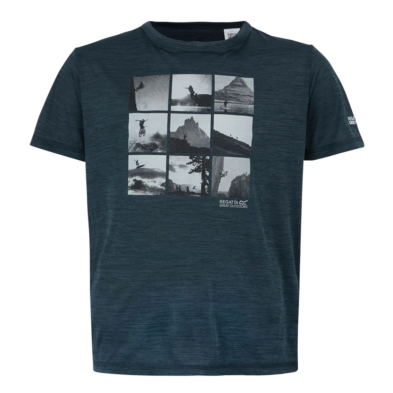 REGATTA Alvarado IX Kinder Wanderhemd Navy Marl