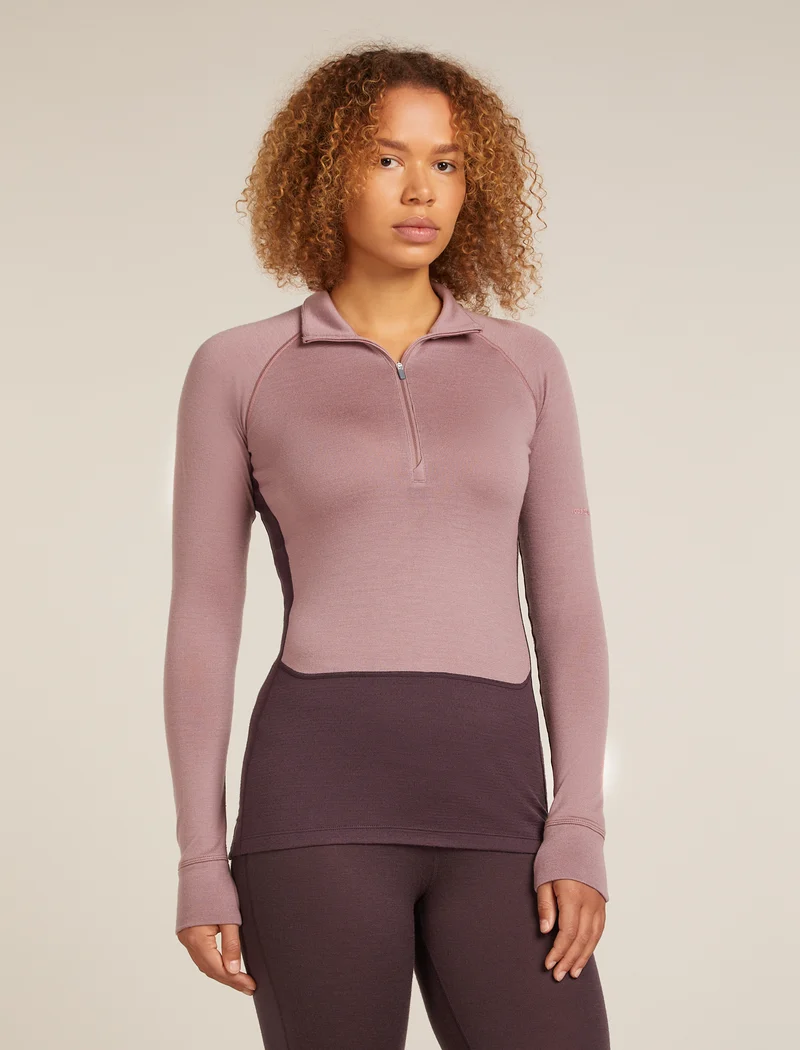 ICEBREAKER Women Merino 260 ZoneKnit LS Half Zip